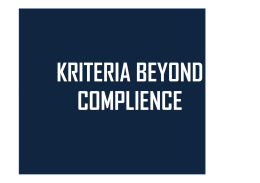 Kriteria Beyond Compliance