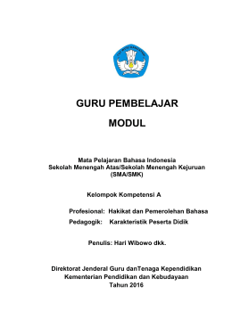 guru pembelajar modul - MGMP BAHASA INDONESIA SMK