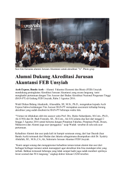 Alumni Dukung Akreditasi Jurusan Akuntansi FEB Unsyiah