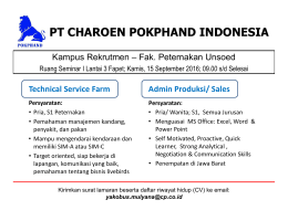 Phokpan Indonesia - Fakultas Peternakan UNSOED