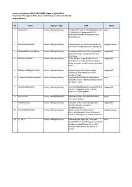 Daftar Peserta - LPPM - Institut Teknologi Bandung