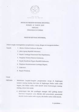 Instruksi Presiden Republik Indonesia Nomor 10 - djlpe