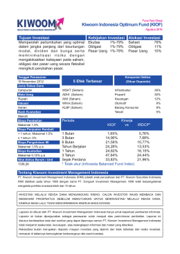 Fund Fact Sheet - Kiwoom Investment Management Indonesia