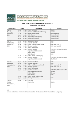 conference schedule at glance - AICIS 2016