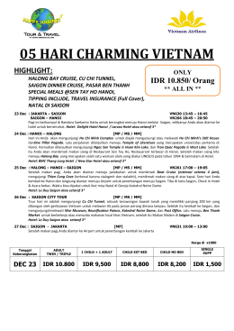 05 HARI CHARMING VIETNAM IDR 10800000/Nett