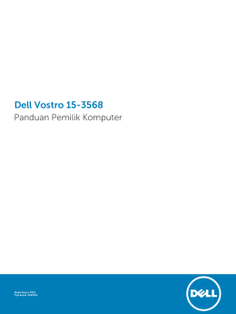 Dell Vostro 15-3568 Panduan Pemilik Komputer