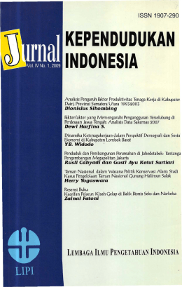 Jurnal Kependudukan Indonesia