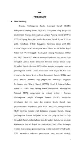 (RPJMD) Kabupaten Karawang Tahun 2016-2021 mer