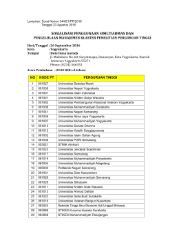 Daftar Peserta Pelatihan Simlitabmas di Yogyakarta