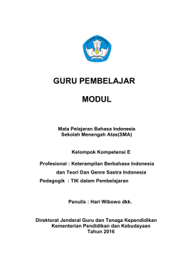 Modul Bahasa Indonesia SMA KK-E.1. Profesional [Amin Yusuf]