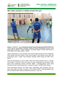 pgfc school journalist - PGFC - Petrokimia Gresik Futsal Championship