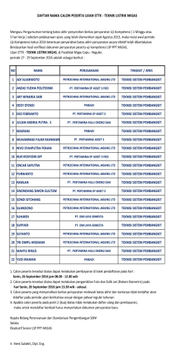 daftar nama calon peserta ujian sttk - teknik listrik