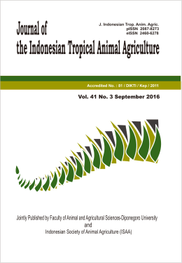 Jointly Published by Faculty of Animal and Agricultural Sciences