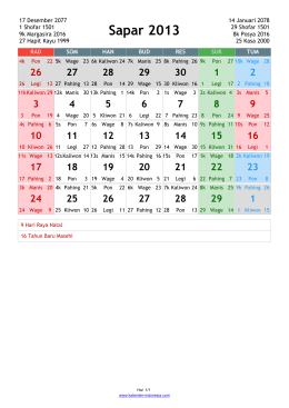 Kalender Mulud 2013 - Kalender