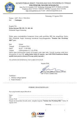 Surat undangan HKI - Politeknik Negeri Semarang