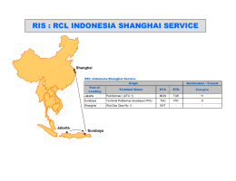 RIS : RCL INDONESIA SHANGHAI SERVICE