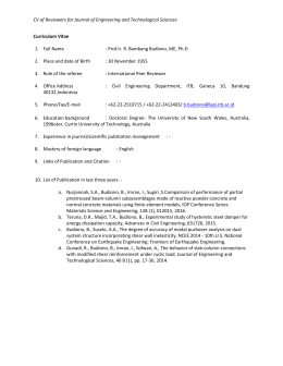 CV of Reviewers for Journal of Engineering and