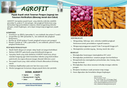 agrofit - Balittanah - Kementerian Pertanian