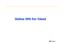 Online IPO