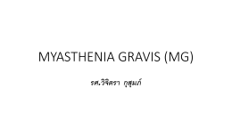MYASTHENIA GRAVIS (MG)
