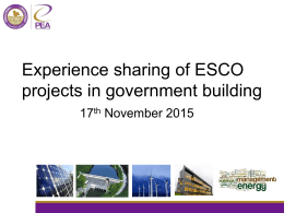 Experience sharing of ESCO projects in government buildings