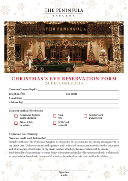festive reservation xmas 2015
