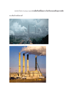 ฉลากคาร  บอน (Carbon Label)ทางเลือกใหม  เพื่อลดภาวะโลก