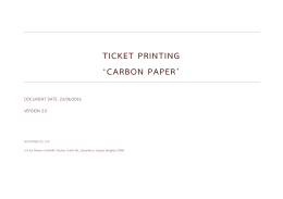 TICKET PRINTING `CARBON PAPER`