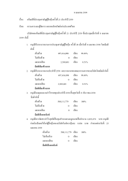 8 เมษายน 2559 เรื่อง แจ้งมติที่ประชุมสามัญผู้ถือ