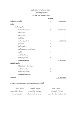 งบแสดงฐานะการเงิน