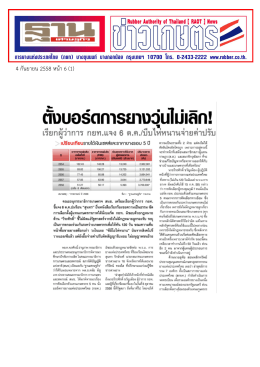 ยางเป็นข่าว 5 ต.ค. 58 - การ ยาง แห่ง ประเทศไทย