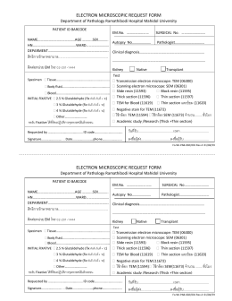 electron microscopic request form electron microscopic request form