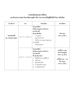 รายละเอียดและสถานที่สอบ - มหาวิทยาลัยราชภัฏสวนดุสิต