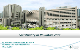 Spirituality in Palliative care