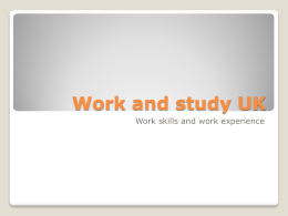 Work and study UK