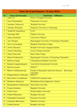 Name list of participants ( 24 June 2016)