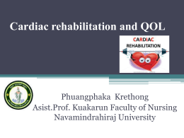 9-Cardiac rehabilitation and QOL