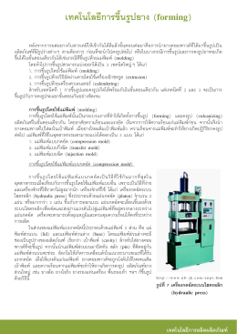 เทคโนโลยีการขึ้นรูปยาง - ศูนย์วิจัยและพัฒนาอุตสาหกรรมยางไทย