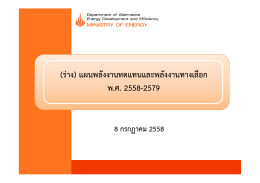 ััื(ร่าง) แผนพลังงานทดแทนและพลังงานทางเลือก