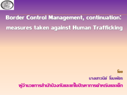 measures taken against Human Trafficking