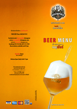 BEER MENU - Beer Republic Chiang Mai