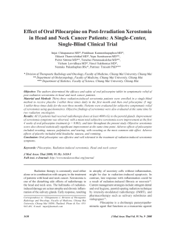 Effect of Oral Pilocarpine on Post-Irradiation Xerostomia