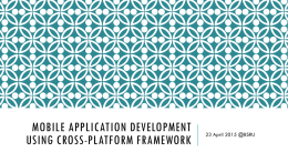 Mobile Application Development using cross