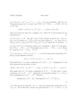 Linear Algebra Solutions 5.4.4. Let g(t)