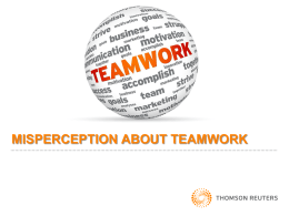 misperception about teamwork
