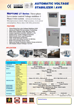 AUTOMATIC VOLTAGE STABILIZER / AVR