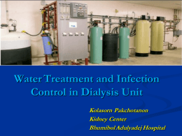 WATER TREATMENT FOR HEMODIALYSIS