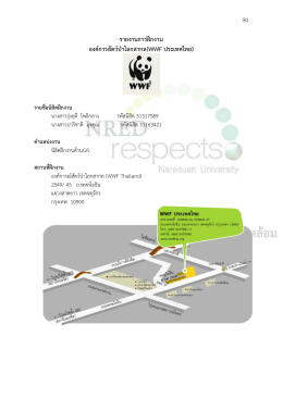 รายงานการฝึกงาน องค์การสัตว์ป่าโลกสากล(WWF ประเทศไทย)