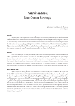 Blue ocean strategy - มหาวิทยาลัยกรุงเทพ