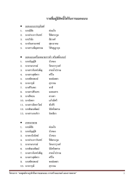 รายชื่อผู้มีสิทธิ์ได้รับการออกแบบ - Intranet